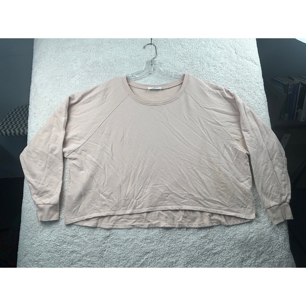 Zenana Pullover Sweater Womens 2X Pink Long Sleeve Crewneck Cotton‎ Casual Top